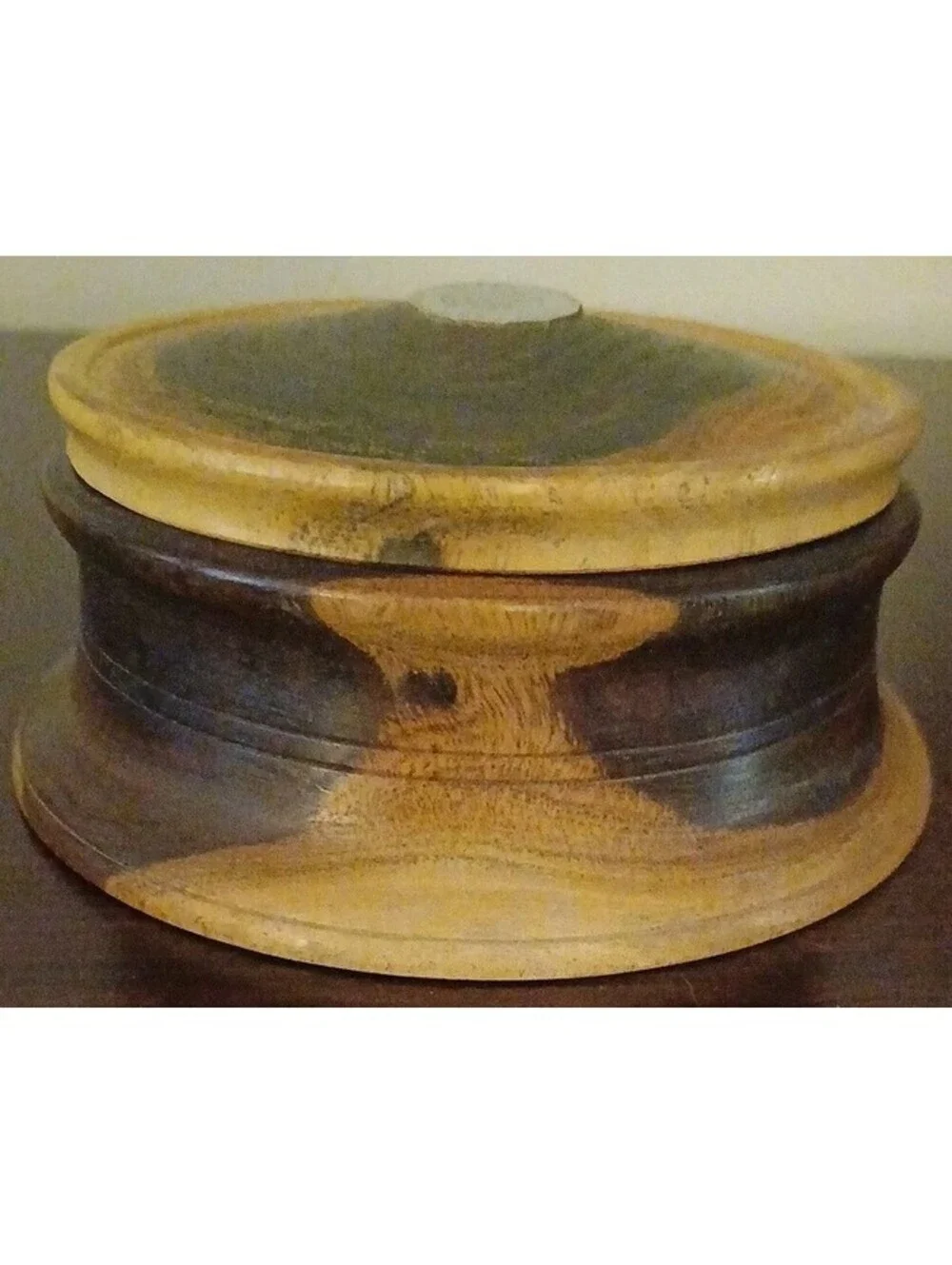 Vintage Handmade Jamaican Wood Coaster Set with Jamaicain Coin Decoration